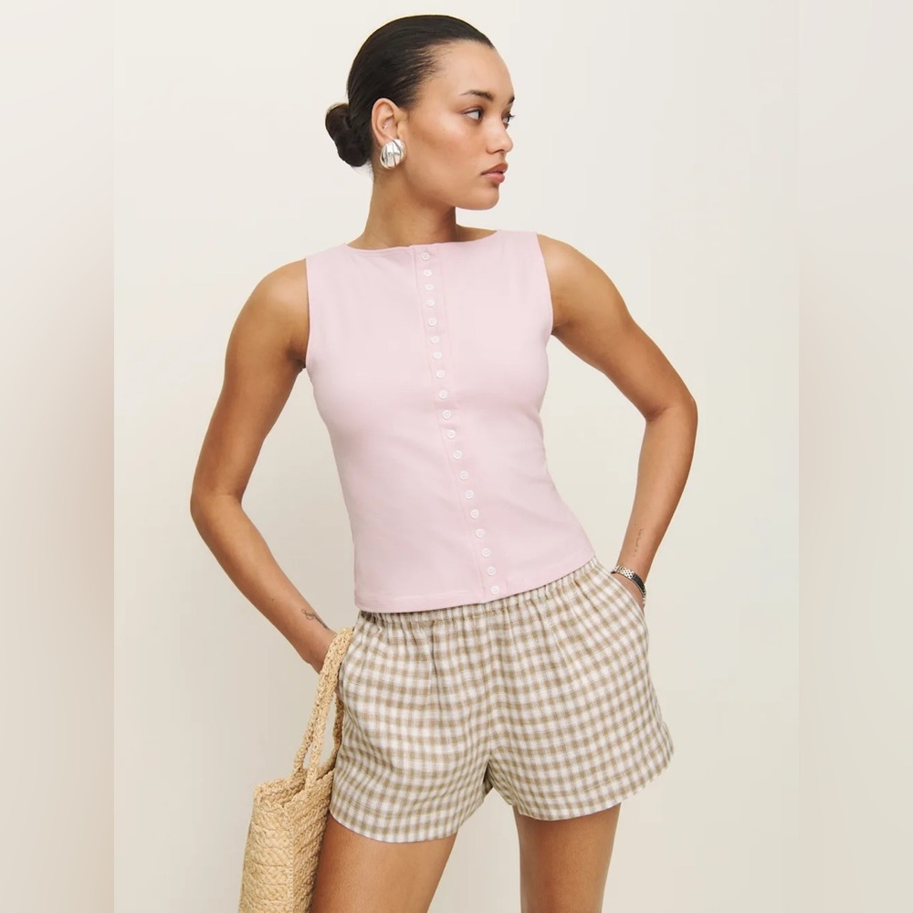 Reformation Julie Knit Top Pink - Size M